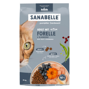Sanabelle Adult, pstrąg i jagody - 8 kg