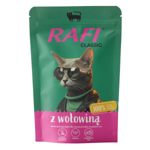 Rafi Cat Classic, 10 x 100 g - Wołowina