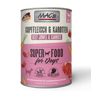 MAC's Adult Superfood, 6 x 400 g - Głowizna i marchew