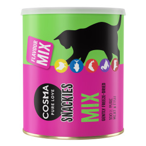150g Blandpack 5 sorter Cosma Snackies Maxi Tube godis katt