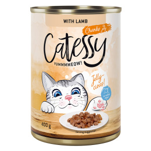 Catessy Kawałeczki w sosie i galarecie, 12 x 400 g - Z jagnięciną w galarecie