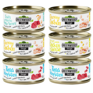Mieszany pakiet próbny Greenwoods Delight, 6 x 70 g - Mix: 4 smaki