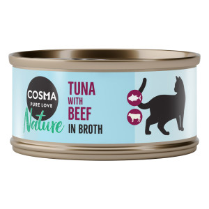 Pakiet Cosma Nature, 24 x 70 g - Tuńczyk i wołowina