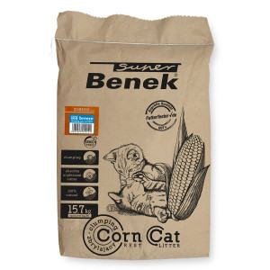 Super Benek Corn Cat, bryza morska, żwirek dla kota - 25 l (ok. 15,7 kg)