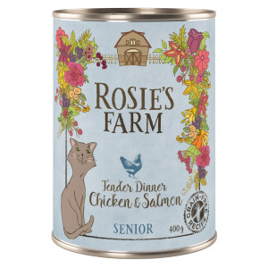 Rosie's Farm Senior, 6 x 400 g  - Kurczak i łosoś