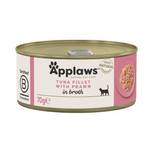 Megapakiet Applaws w bulionie, 24 x 70 g - Tuńczyk z krewetkami