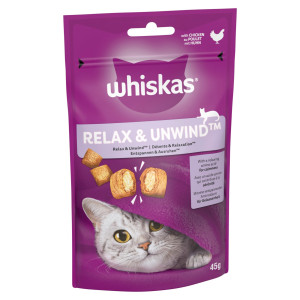 Whiskas Snacks Relax & Unwind - Kurczak, 8 x 45 g