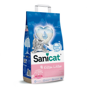 Sanicat Kitten, żwirek dla kociąt i młodych kotów - 5 L