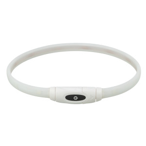 Trixie Flash świecąca obroża USB, silikonowa - Rozmiar XS - XL: obw. szyi 65 cm, szer. 16 mm