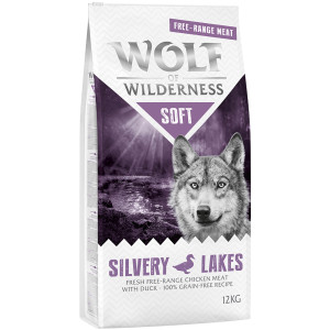 Wolf of Wilderness "Soft - Silvery Lakes", kurczak i kaczka z wolnego wybiegu - 2 x 12 kg