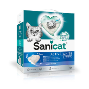 Sanicat Active White żwirek zbrylający się - 2 x 10 l