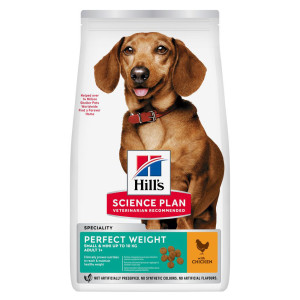 Dwupak Hill's - Adult 1+ Perfect Weight Small & Mini, kurczak, 2 x 6 kg