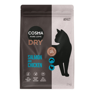 Cosma Air-Dried  sucha karma, łosoś i kurczak - 2 x 2 kg