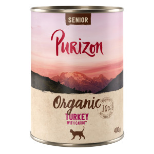 Purizon Organic, 6 x 400 g - NOWOŚĆ: Senior Indyk z marchwią