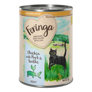 Korzystny pakiet Feringa Country Style Menu, 24 x 400 g - Kurczak, czarniak, wieprzowina