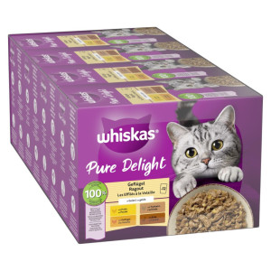 Multipak Whiskas Pure Delight saszetki 48 x 85 g - Ragout z drobiu w galarecie