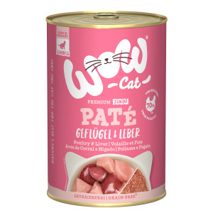 Korzystny pakiet WOW Cat Junior 12 x 400 g - Drób i wątróbka