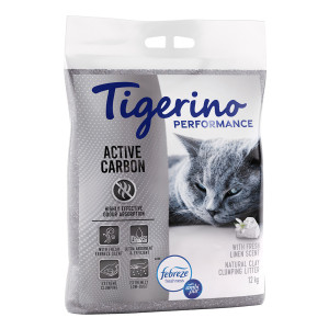 Tigerino Performance Active Carbon żwirek dla kotów – Ambi Pur zapach świeżego prania - 2 x 12 kg