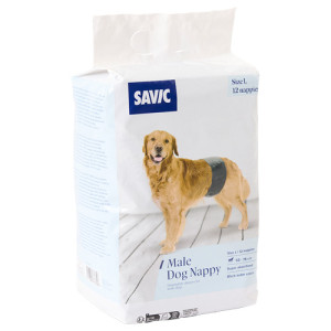 Savic pieluchy dla psów samców - Rozmiar L: 53-76 cm, 24 szt.