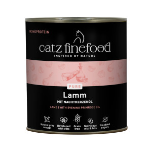 catz finefood Pure, 6 x 800g/750g - Jagnięcina, 6 x 800 g