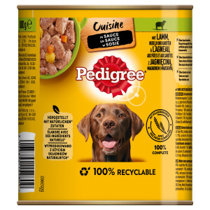 Pedigree Classic, 12 x 800 g - Jagnięcina i marchew w sosie