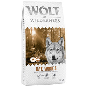 Wolf of Wilderness Adult „Oak Woods”, dzik - 2 x 12 kg nowa receptura