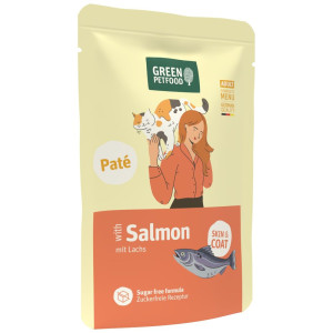 Green Petfood Adult Paté, 8 x 85 g - Łosoś - Skin & Coat