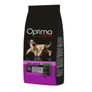 Optimanova Medium Adult, kurczak i ryż - 12 kg