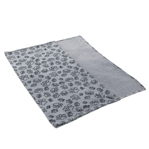 Smartpet kocyk z mikrofazy Pawzzz - Dł. x szer.: 200 x 150 cm (jasnoszary/czarny)