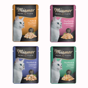 Pakiet próbny Miamor Feine Filets, 24 x 100 g - 4 różne smaki