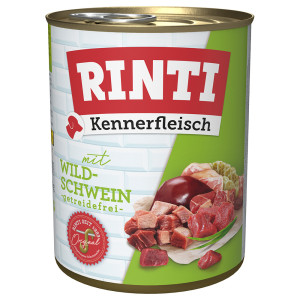 Megapakiet RINTI Kennerfleisch, 24 x 800 g - Dzik