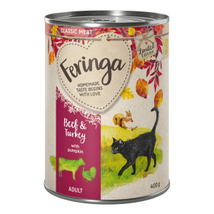 Edycja limitowana: Jesienne menu Feringa Classic Meat, wołowina i indyk z dynią 6 x 400 g