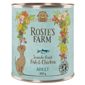 Rosie's Farm Adult, 6 x 800 g  - Ryba i kurczak