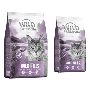 6,5 kg + 2 kg gratis! Wild Freedom Adult, bezzbożowa receptura, 8,5 kg - NOWOŚĆ: "Wild Hills", kaczka, 6,5 kg + "Wild Hills", kaczka, 2 kg