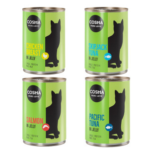 Pakiet Cosma Original w galarecie, 12 x 400 g - Pakiet mieszany (4 smaki)