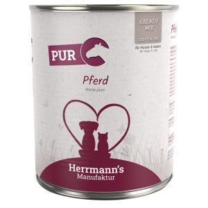 Korzystny pakiet Herrmann's Bio PUR, 12 x 800 g - Konina