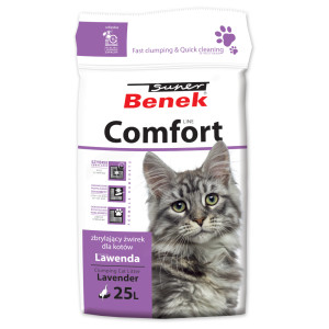 Super Benek Comfort Lawenda, żwirek dla kota - 25 l
