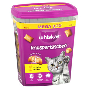 Whiskas Temptations, chrupiące poduszeczki - Kurczak i ser, 2 x 350 g