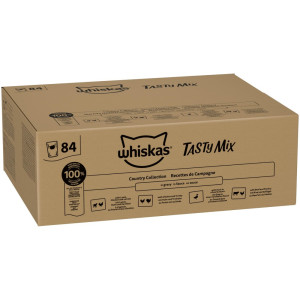 Whiskas 1+ Adult w saszetkach, 84 x 85 g - Kolekcja wiejskich smaków w sosie