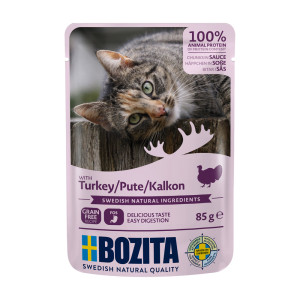 Bozita kawałki w sosie, saszetki, 24 x 85 g - Indyk