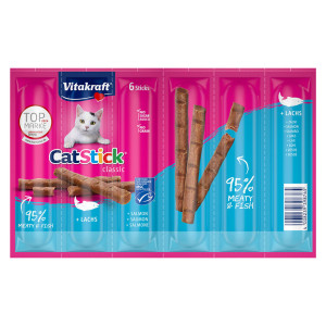Vitakraft Cat Stick - Classic, Łosoś, 6 x 6 g