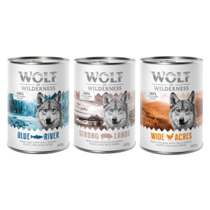 Wolf of Wilderness Monoprotein Adult, 6 x 400 g - Pakiet mieszany