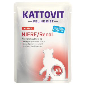Kattovit Renal w saszetkach - Wołowina, 12 x 85 g