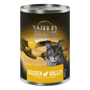 Wild Freedom Adult, 6 x 400 g - bezzbożowa receptura - Golden Valley – Królik i kurczak