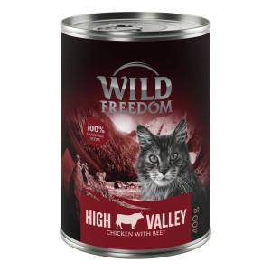 Wild Freedom Adult, 6 x 400 g - bezzbożowa receptura - High Valley (Farmlands) – Kurczak i wołowina