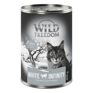 Wild Freedom Adult, 6 x 400 g - bezzbożowa receptura - White Infinity - Konina i kurczak