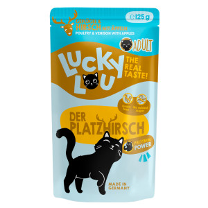 Lucky Lou Adult, 16 x 125 g - Drób i jeleń