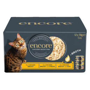 Encore, karma mokra w bulionie, 12 x 70 g - Wybór z kurczakiem
