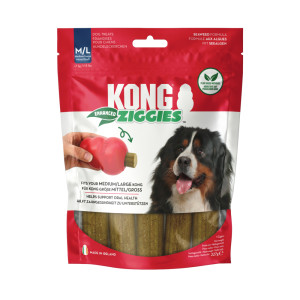 KONG Ziggies Enhanced - Rozmiar M/L: dla średnich i dużych psów od 7 kg (227 g)
