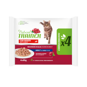 Natural Trainer Adult  - Wołowina, 4 x 85 g